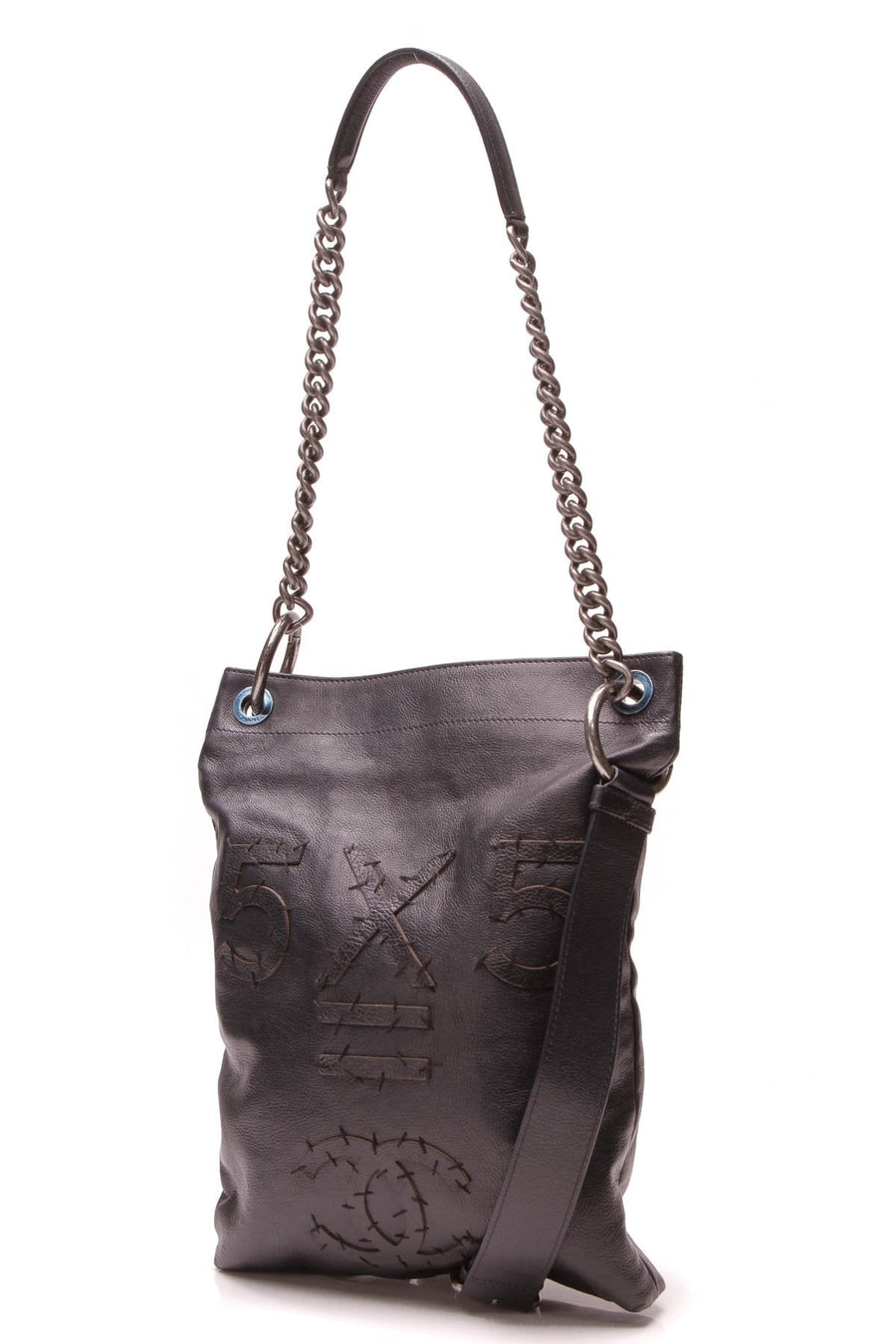 Oser Sans Poser Messenger Bag - Navy Calfskin