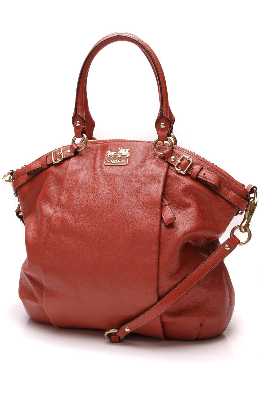 Lindsey Satchel Bag - Coral Madison Leather