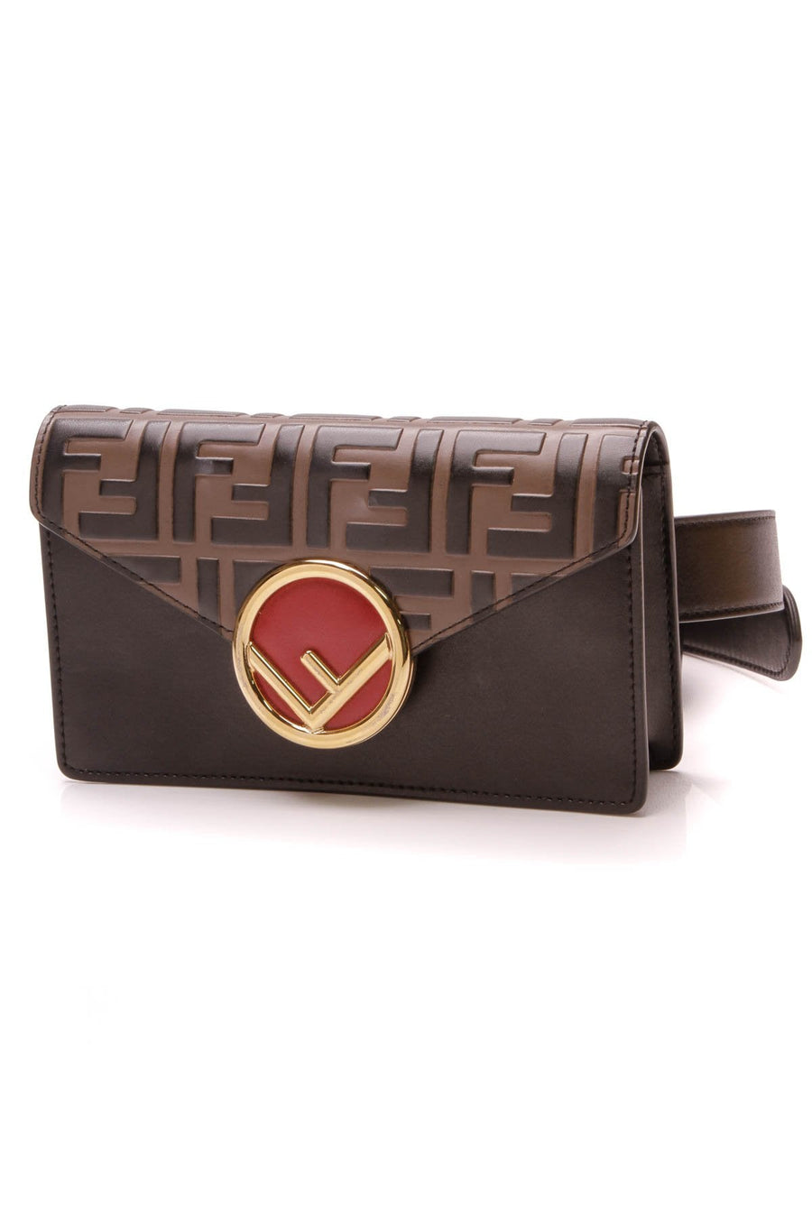 Liberty F Chain Crossbody/Belt Bag - Black/Brown
