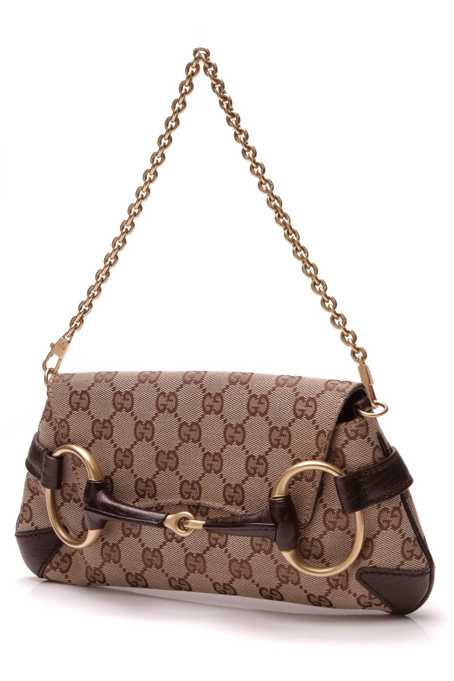 Horsebit Clutch Bag - Signature Canvas