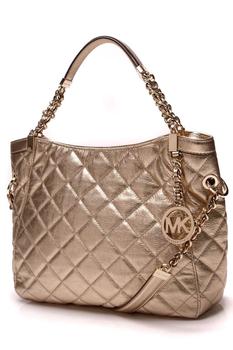 Quilted Susannah Medium Tote Bag - Gold