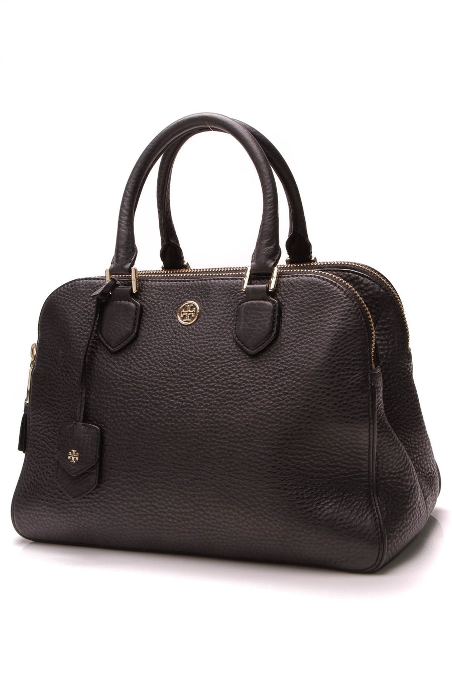 Robinson Triple-Zip Satchel Bag - Black