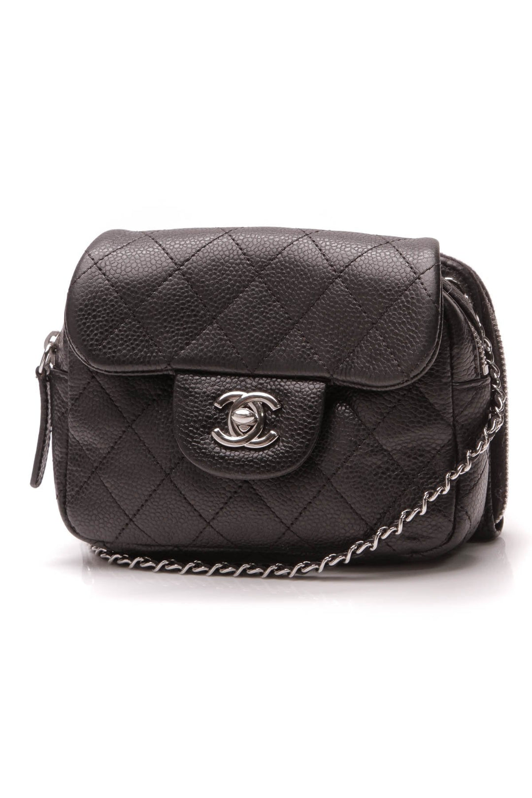 Classic Mini Flap WOC Bag - Black Caviar