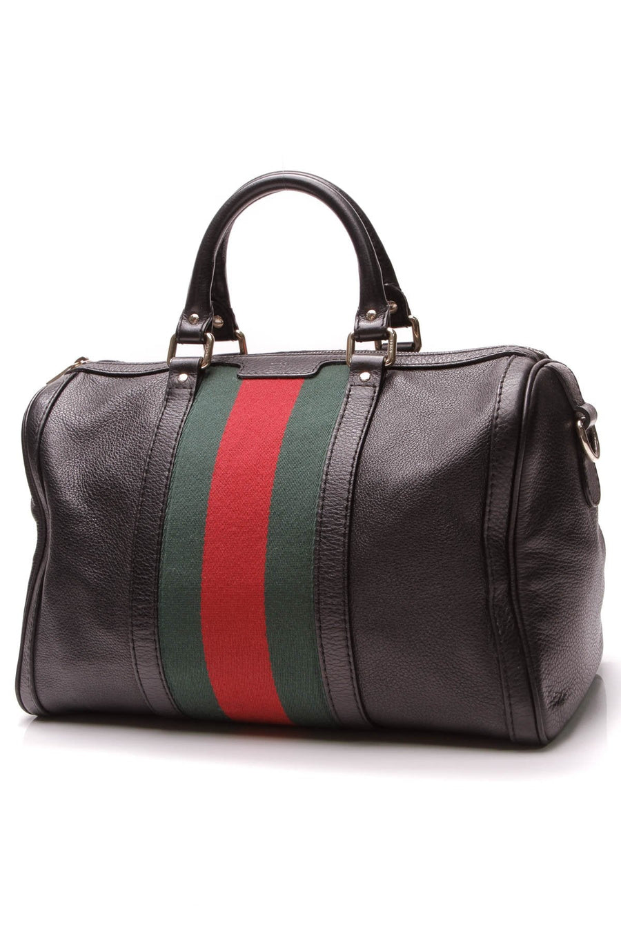 Vintage Web Medium Boston Bag - Black