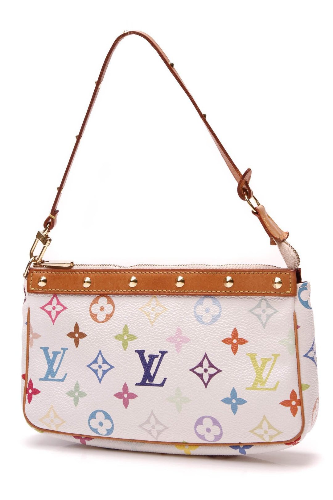 Pochette Accessories Bag - White Multicolore Monogram