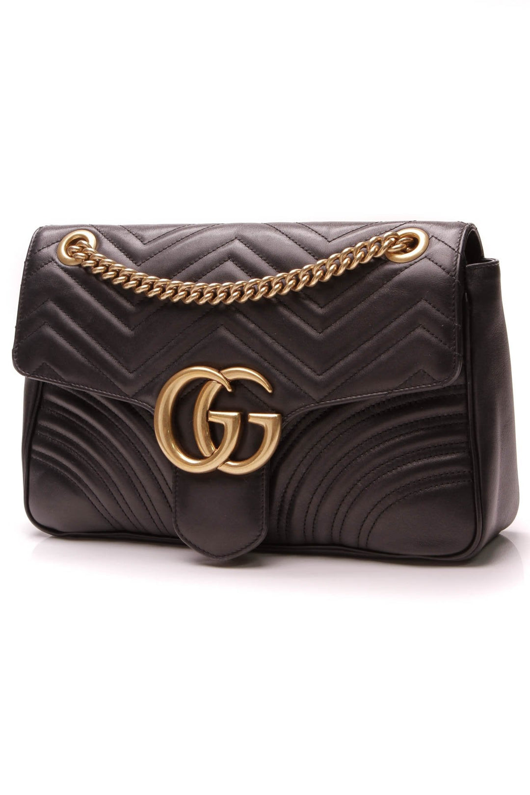 Marmont Medium Shoulder Bag - Black Matelasse