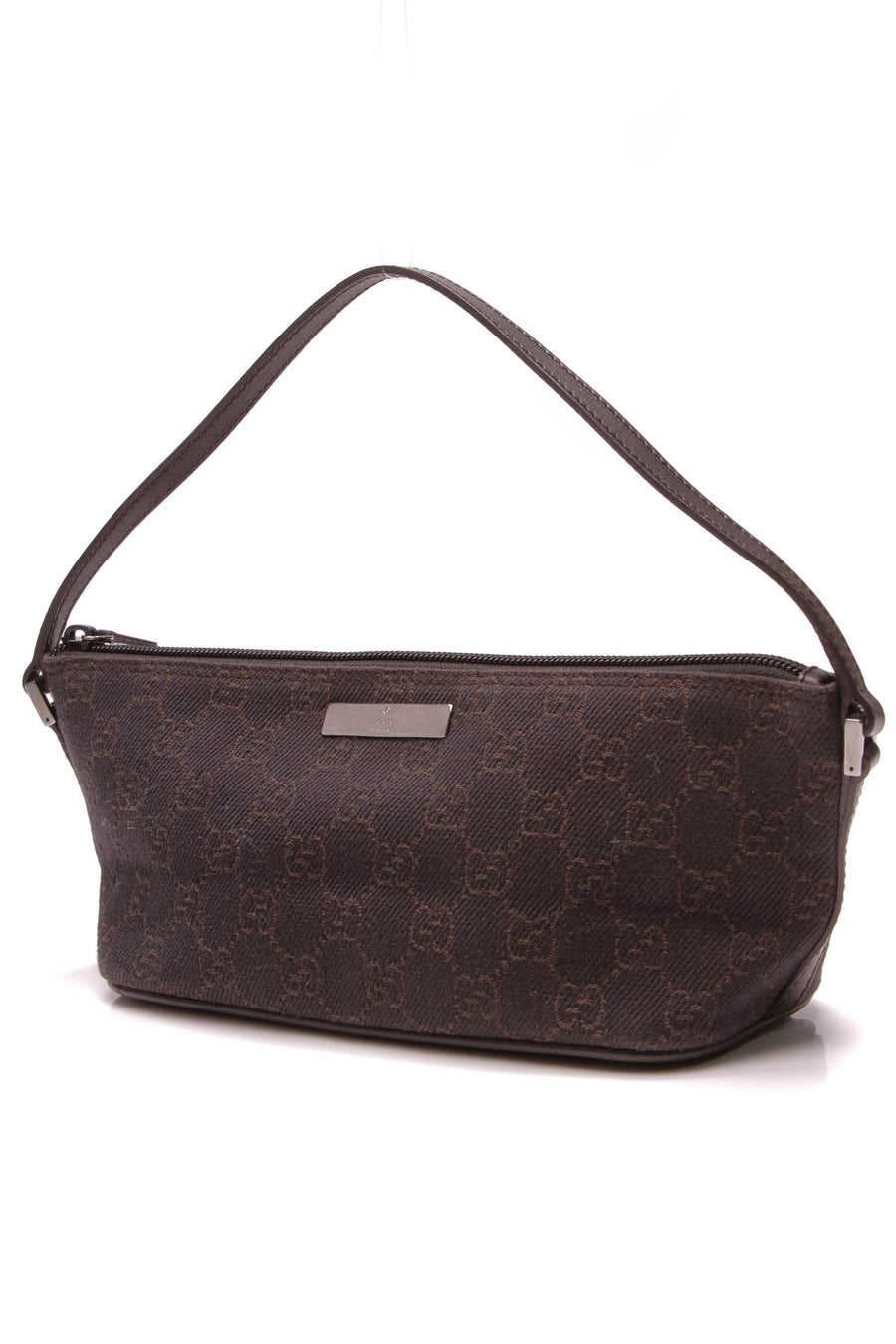 Boat Pochette Bag - Brown Signature Canvas