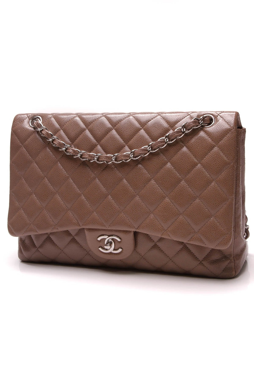 Classic Flap Bag - Maxi Brown Caviar