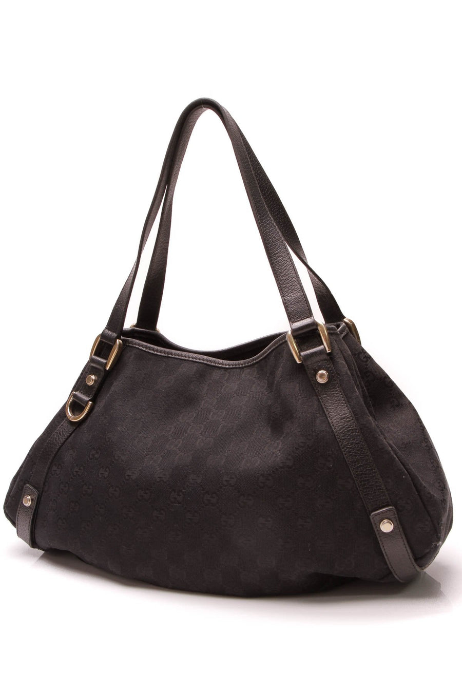 Medium Abbey Tote Bag - Black Signature Canvas