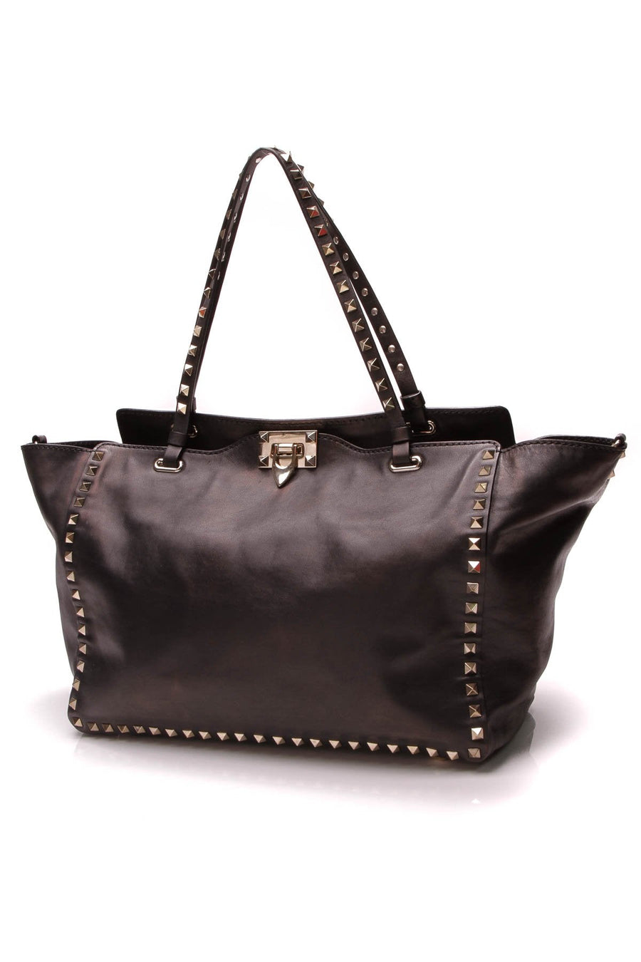 Rockstud Medium Tote Bag - Black