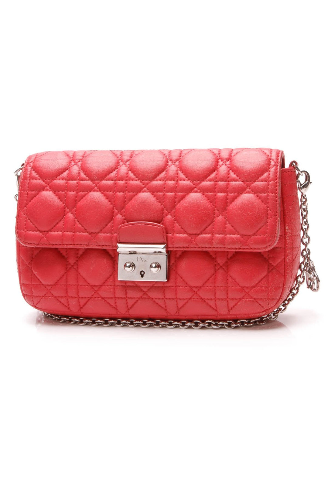 Miss Dior Cannage Small Flap Bag - Red