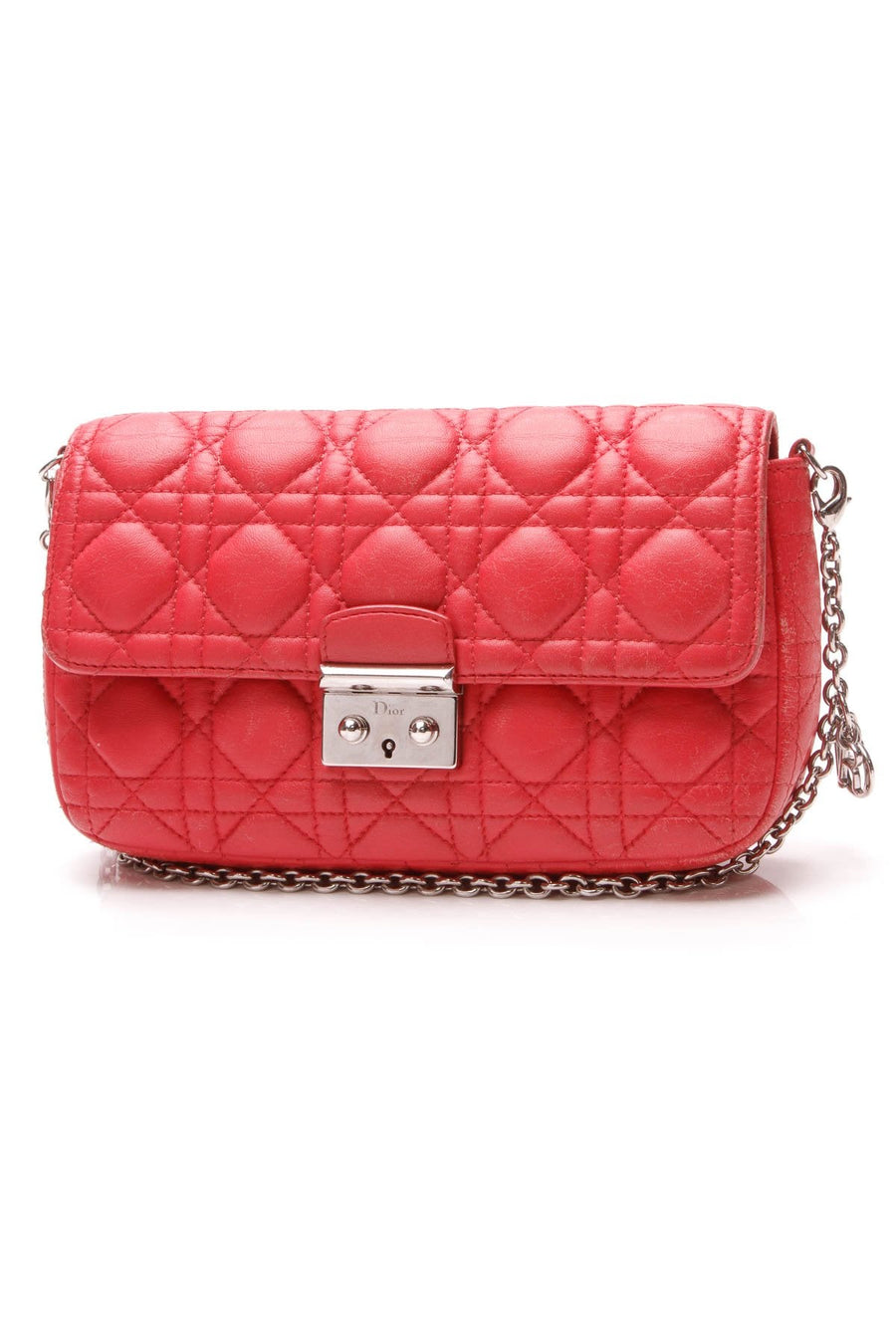Miss Dior Cannage Small Flap Bag - Red