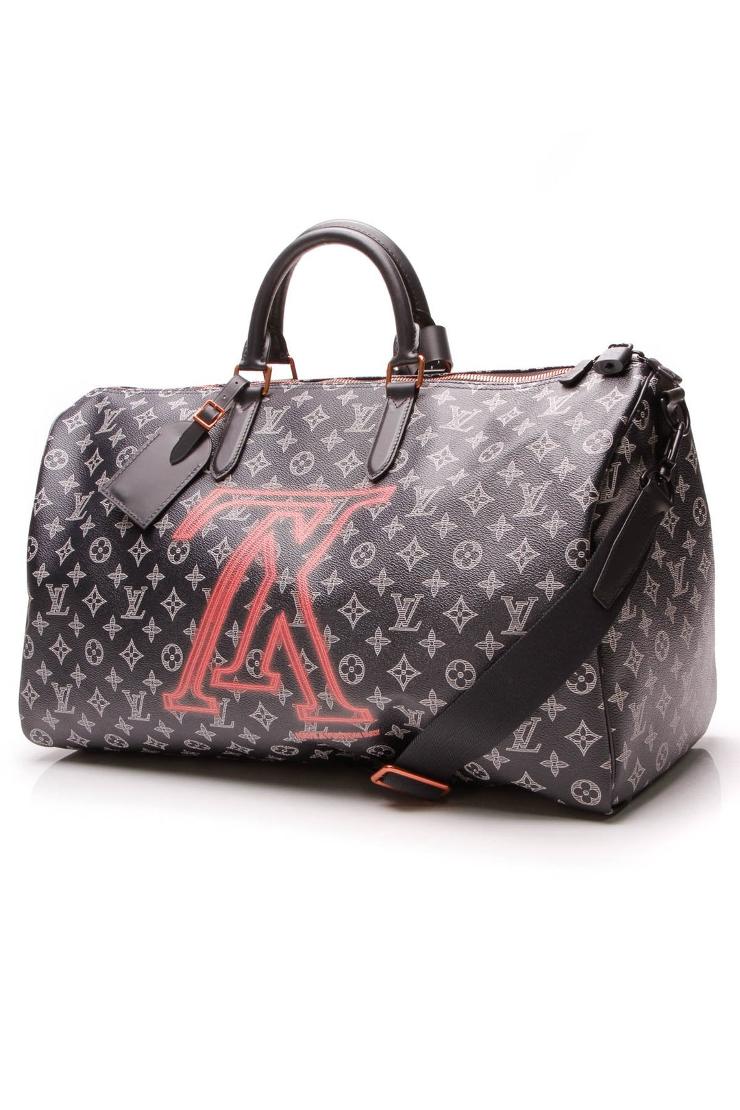 Keepall Bandouliere 50 Travel Bag - Ink Blue Upside Down Monogram