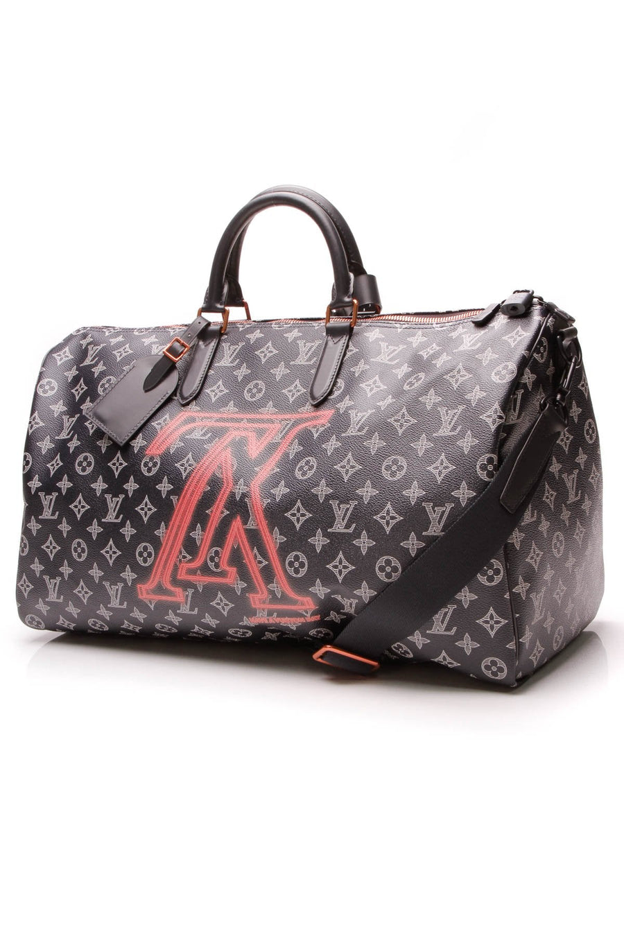 Keepall Bandouliere 50 Travel Bag - Ink Blue Upside Down Monogram