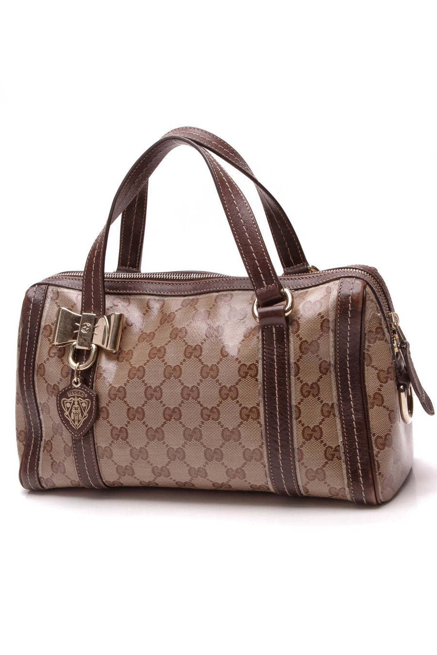Duchessa Small Boston Bag - Crystal Canvas