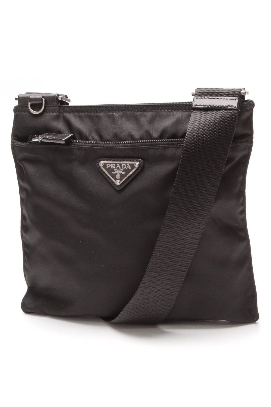 Vela Small Messenger Bag - Black Nylon