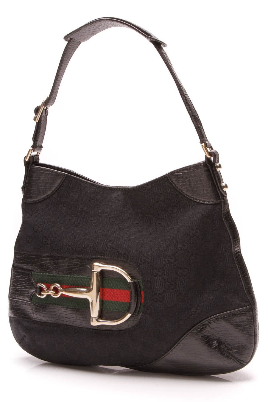 Web Hasler Hobo Bag - Black Signature Canvas