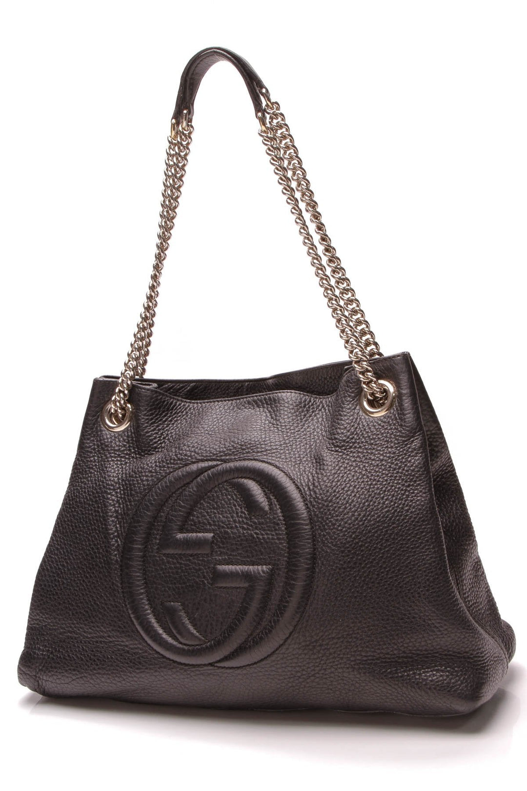 Soho Chain Tote Bag - Black