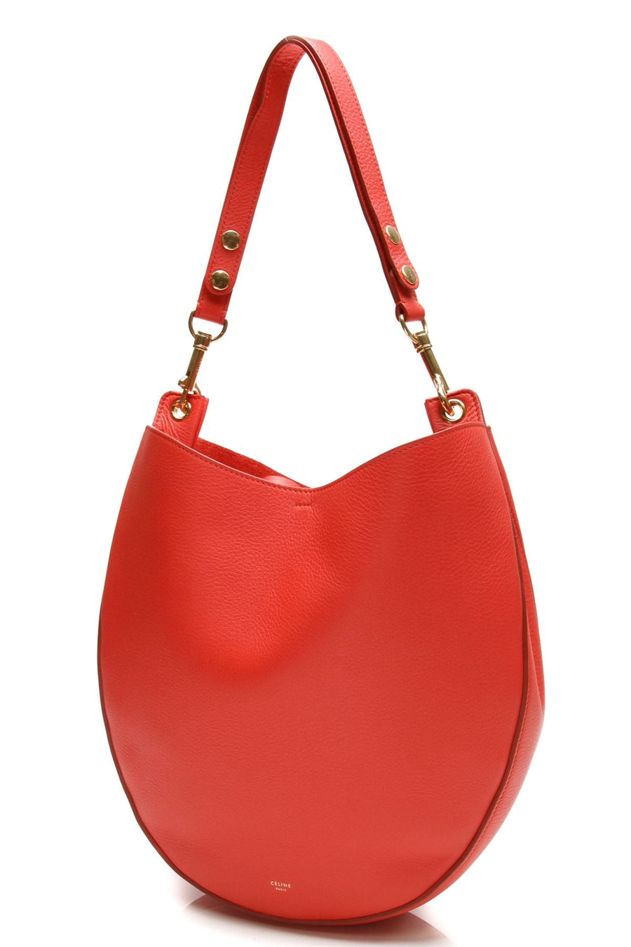Medium Hobo Bag - Vermilion Supple Calfskin