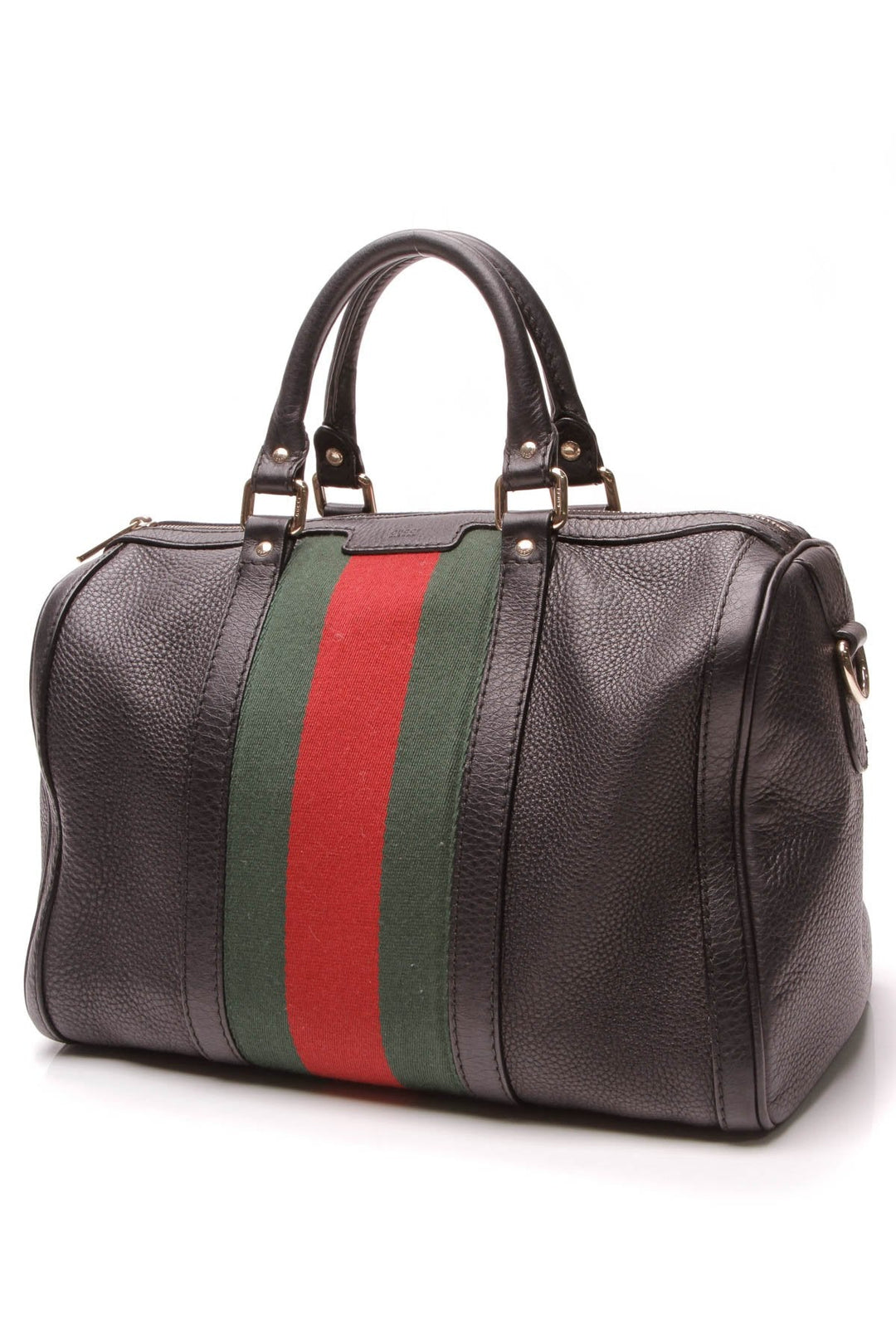 Vintage Web Medium Boston Bag - Black