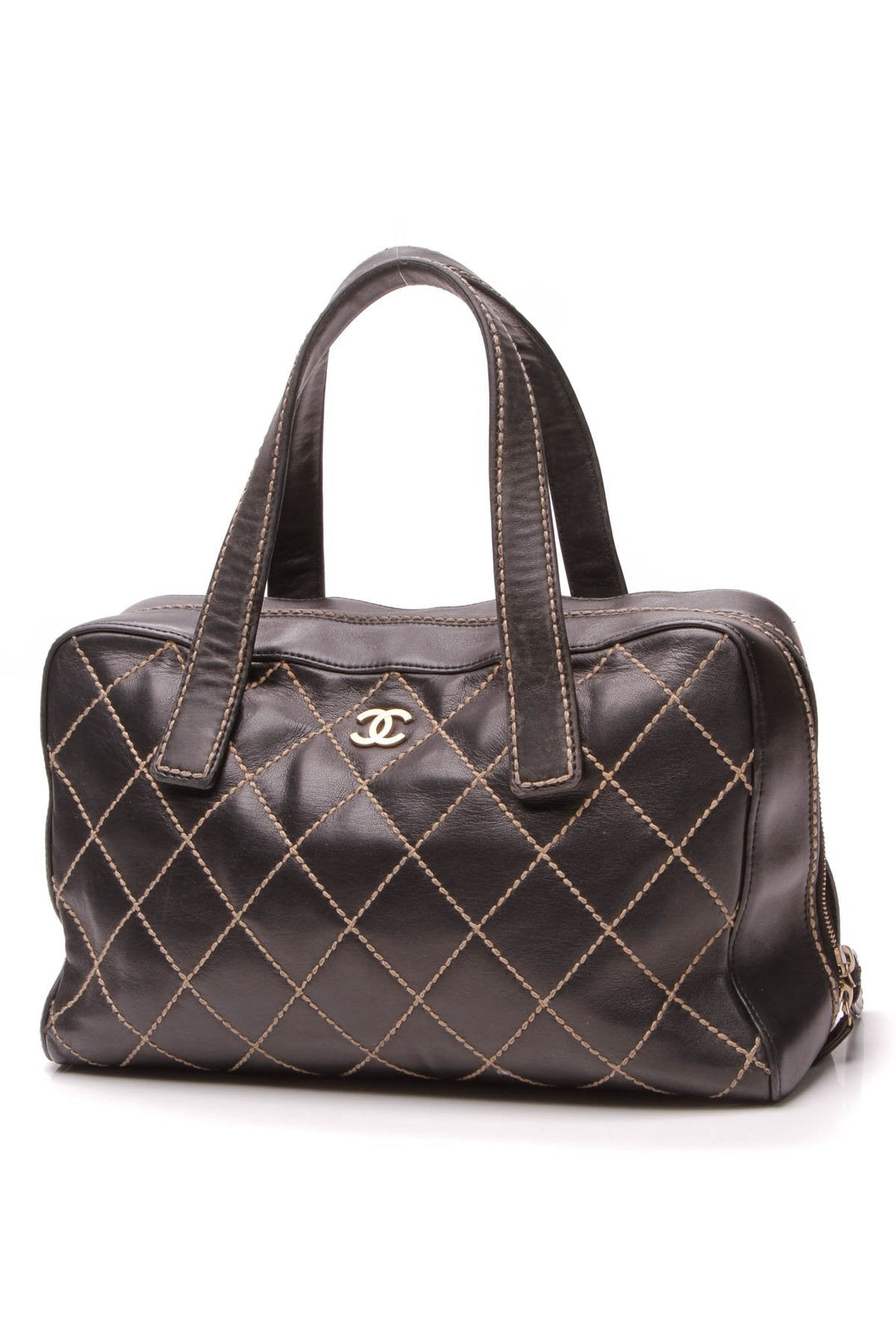 Wild Stitch Satchel Bag - Black