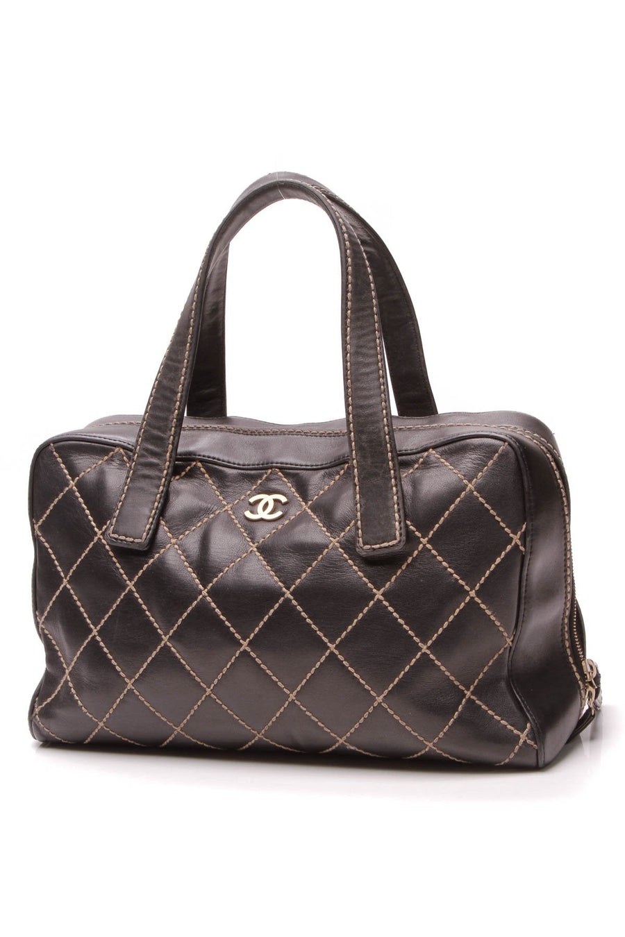 Wild Stitch Satchel Bag - Black