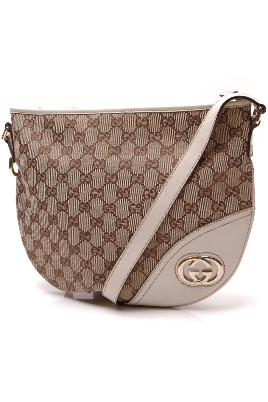 New Britt Crossbody Bag - White/Signature Canvas