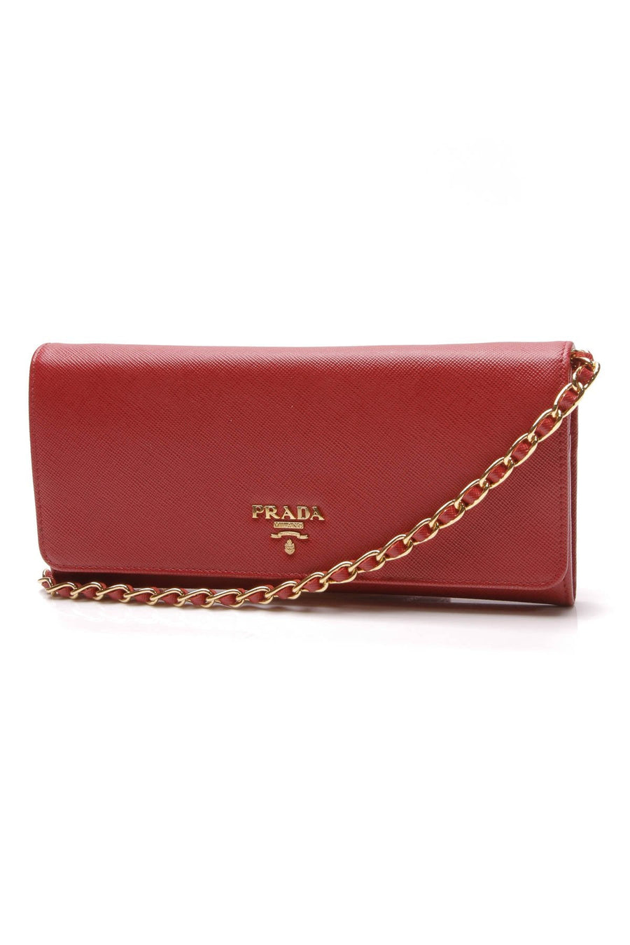 Wallet on a Chain Clutch Bag - Red