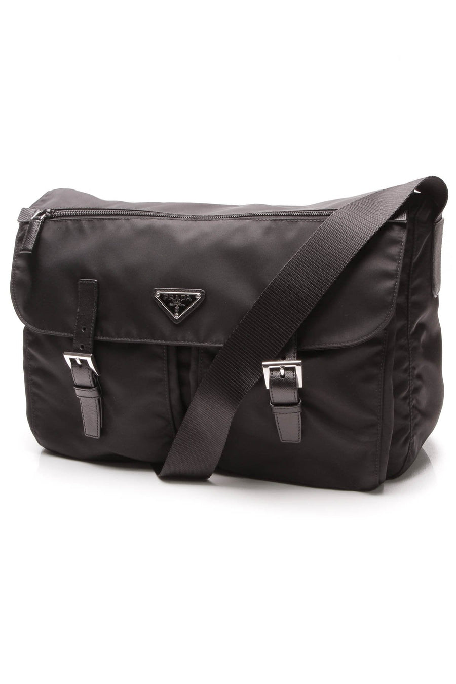 Tessuto Messenger Bag - Black Nylon