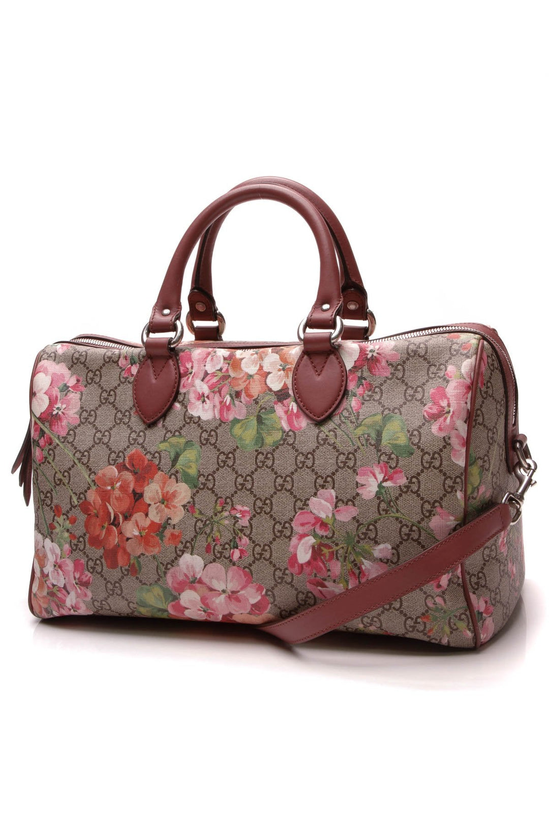 Blooms Medium Boston Bag - Antique Rose/Supreme Canvas