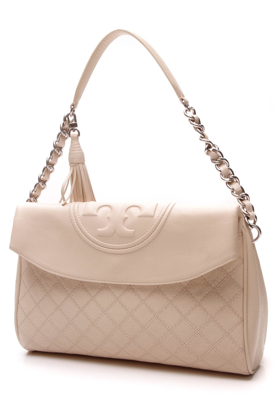 Fleming Fold-Over Hobo Bag - Cream