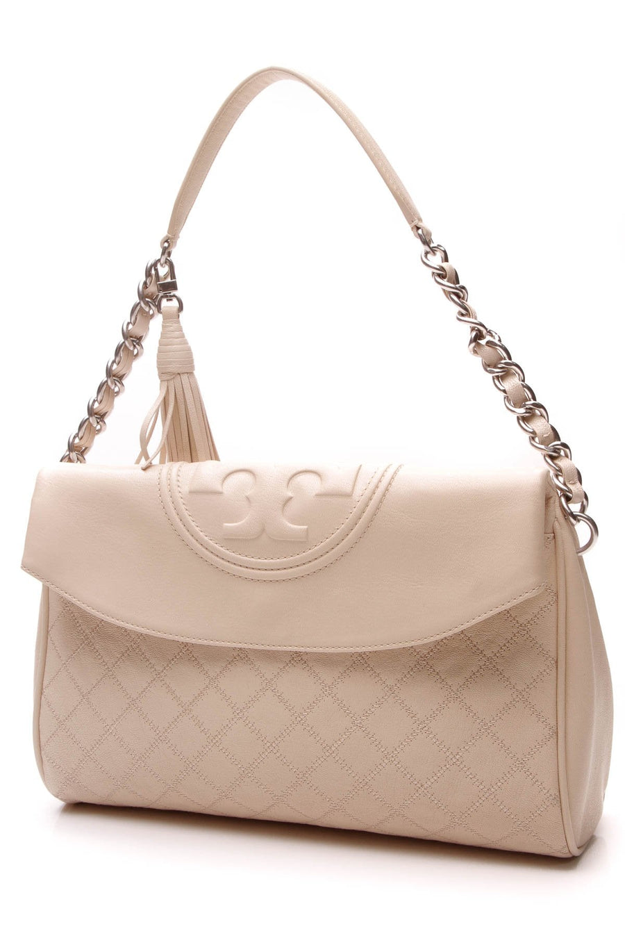 Fleming Fold-Over Hobo Bag - Cream