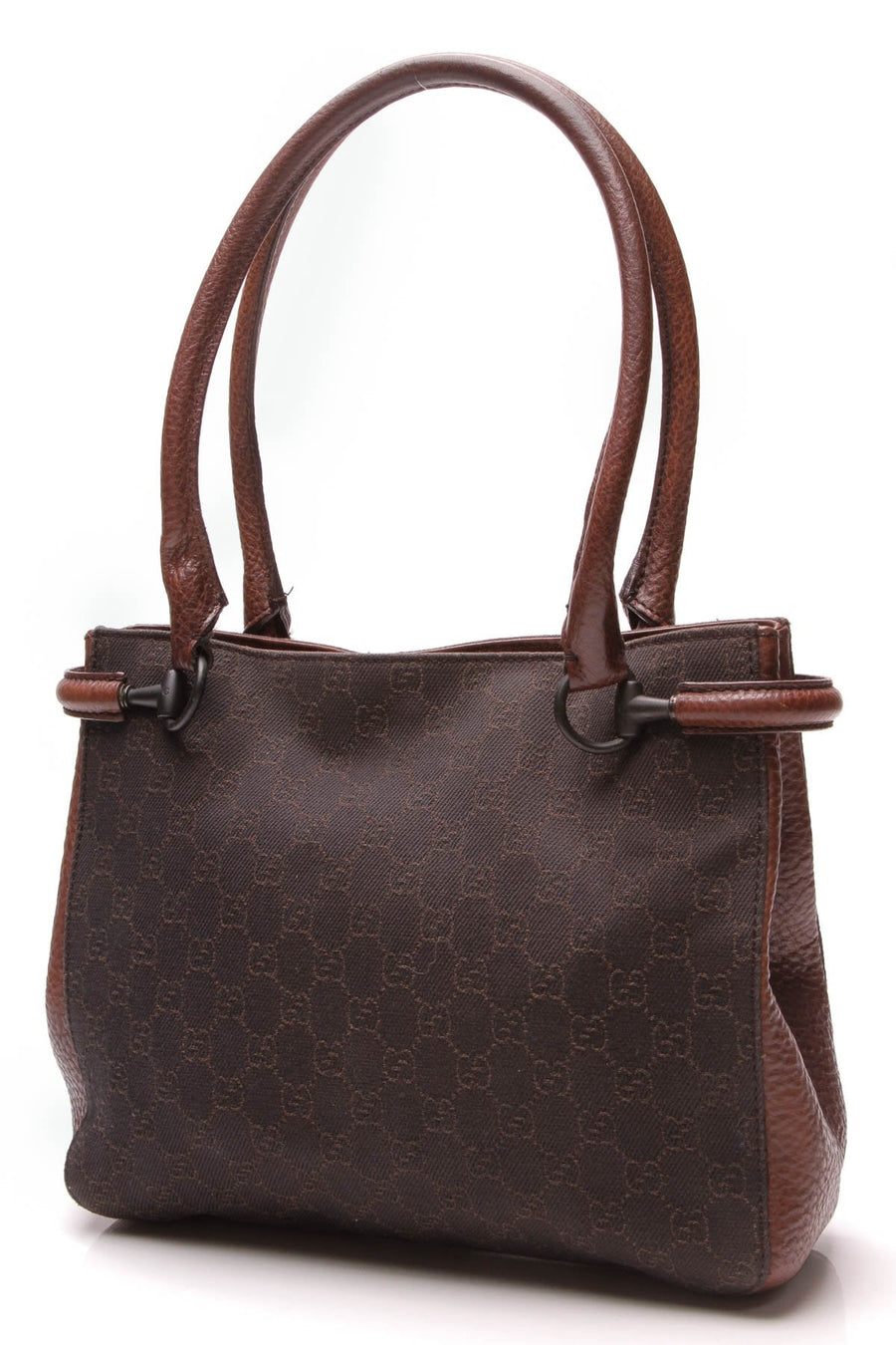 Square Tote Bag - Dark Brown Signature Canvas