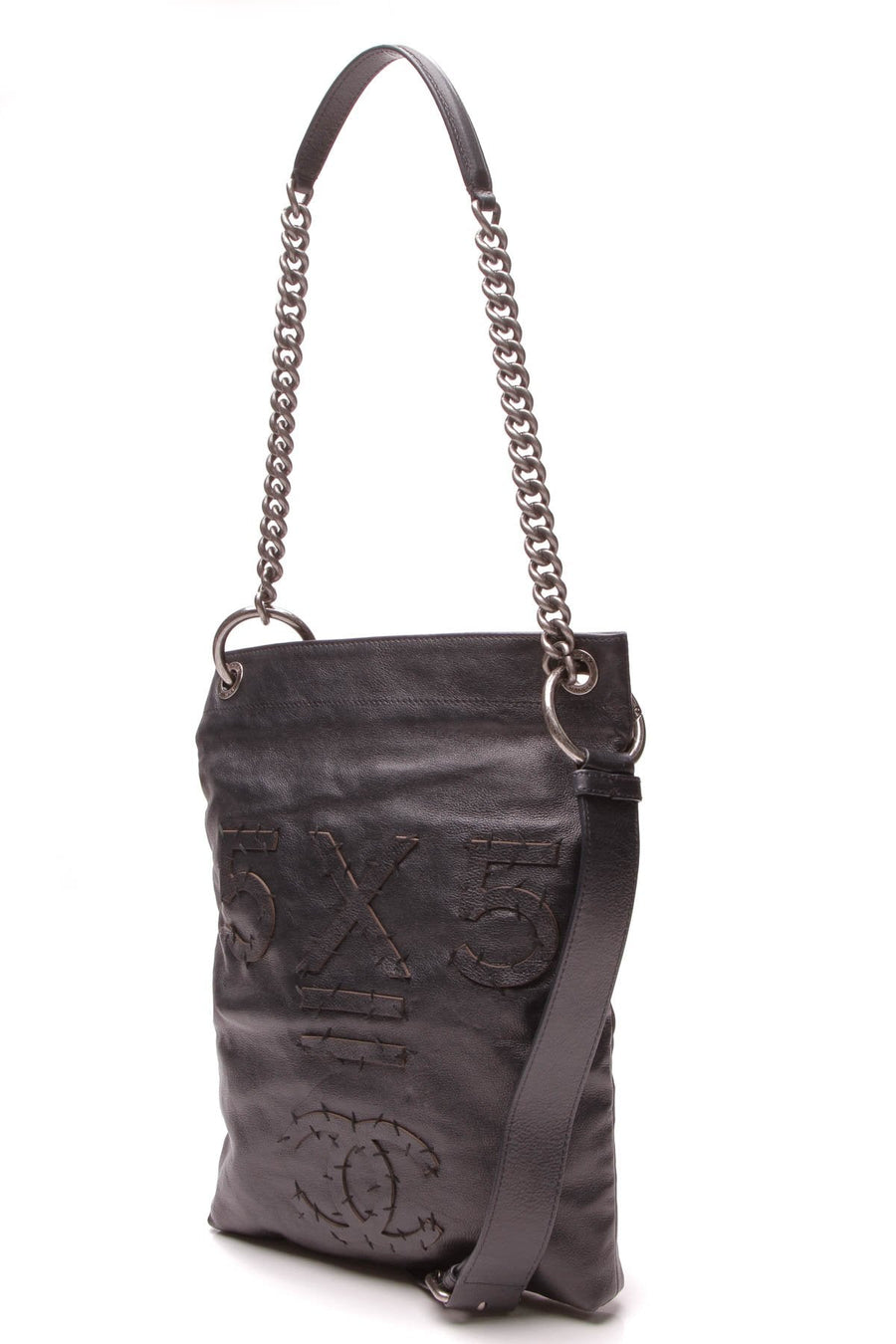Oser Sans Poser Messenger Bag - Navy Calfskin