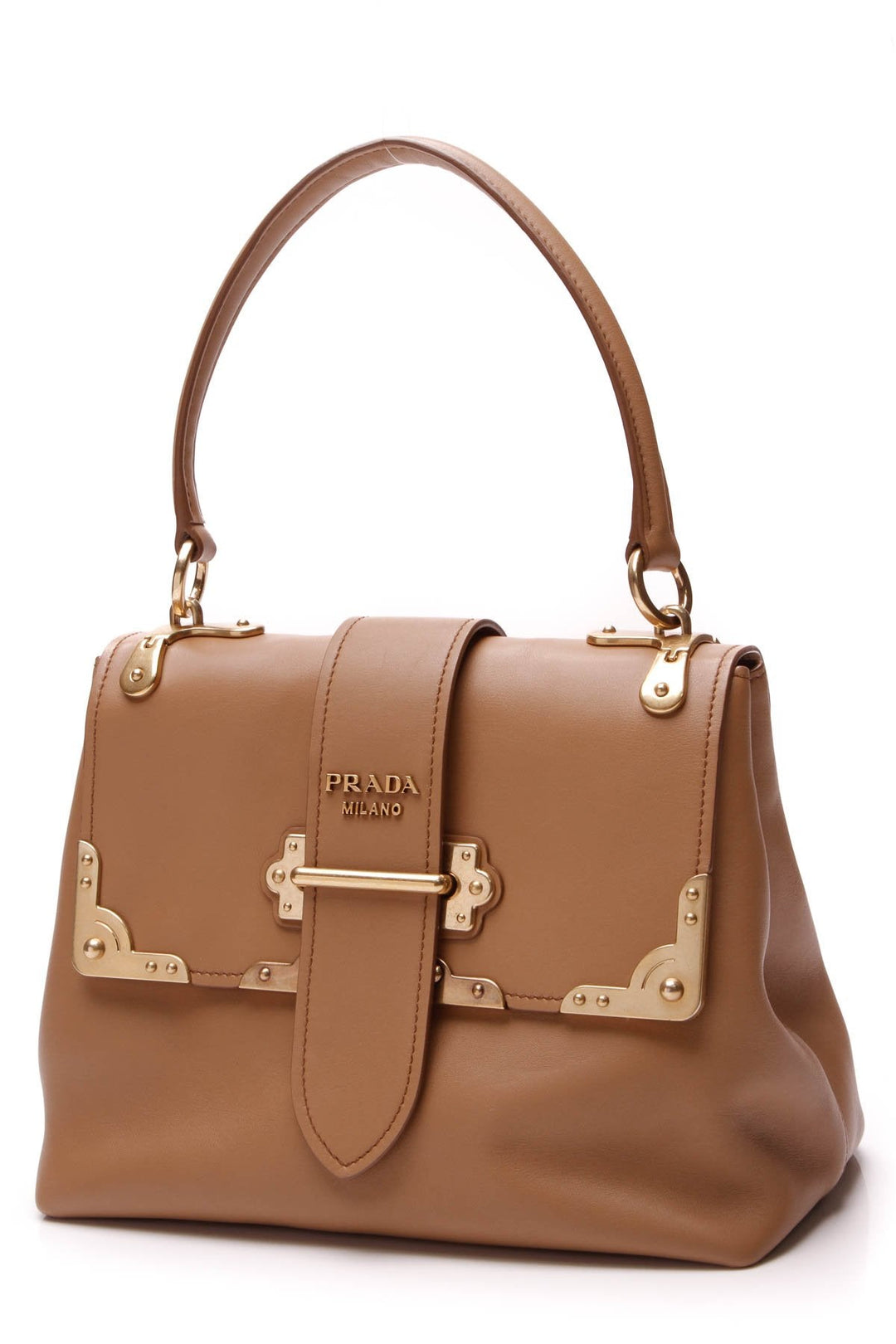 Cahier Top Handle Bag - Tan
