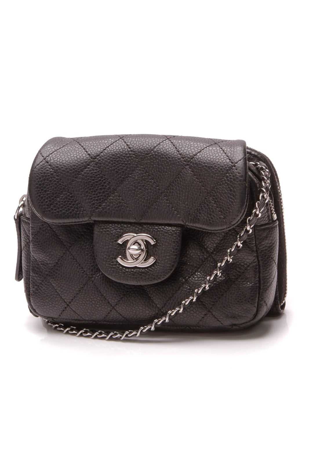 Classic Mini Flap WOC Bag - Black Caviar
