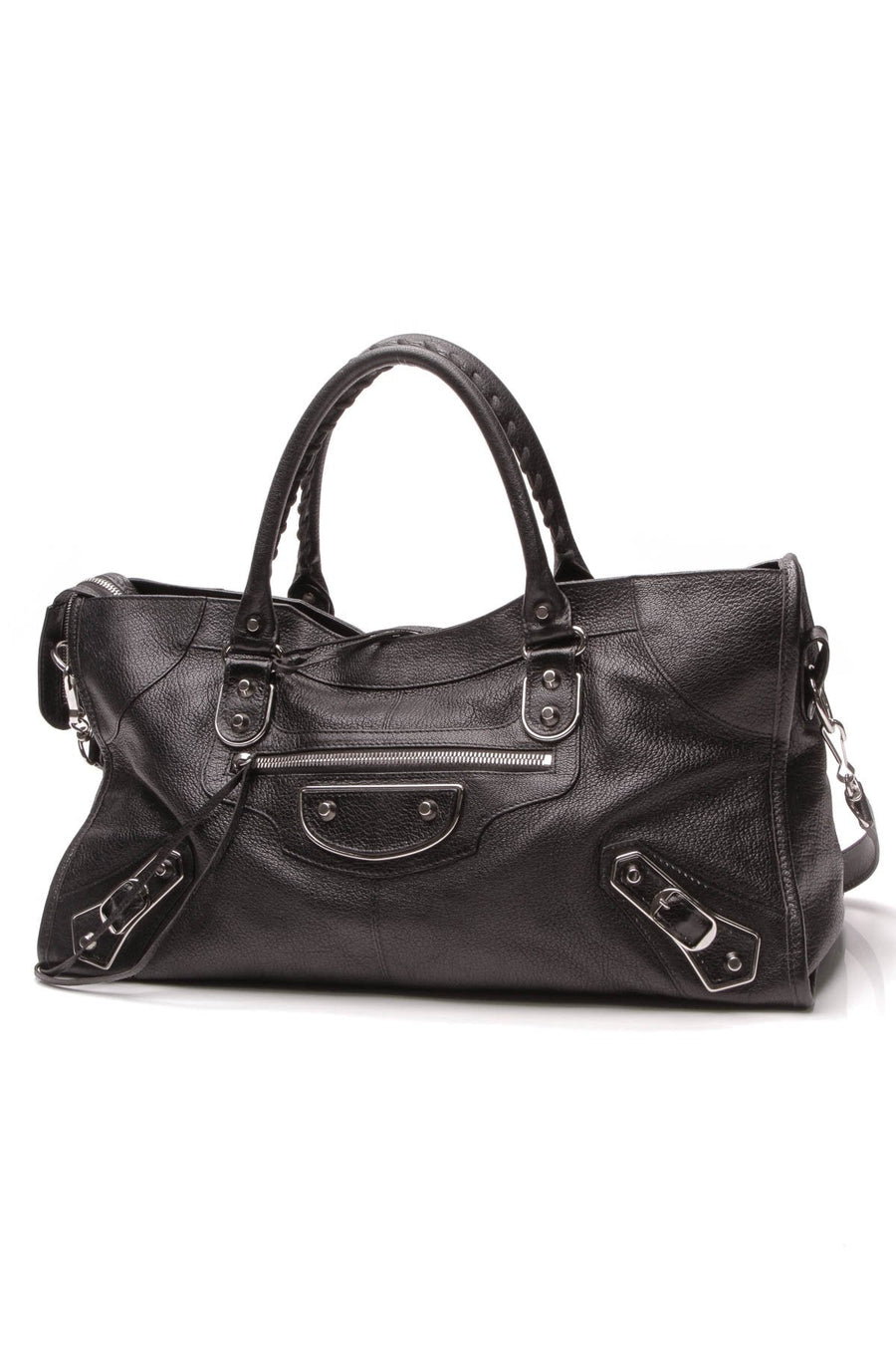 Metallic Edge Part Time Bag - Black Chevre