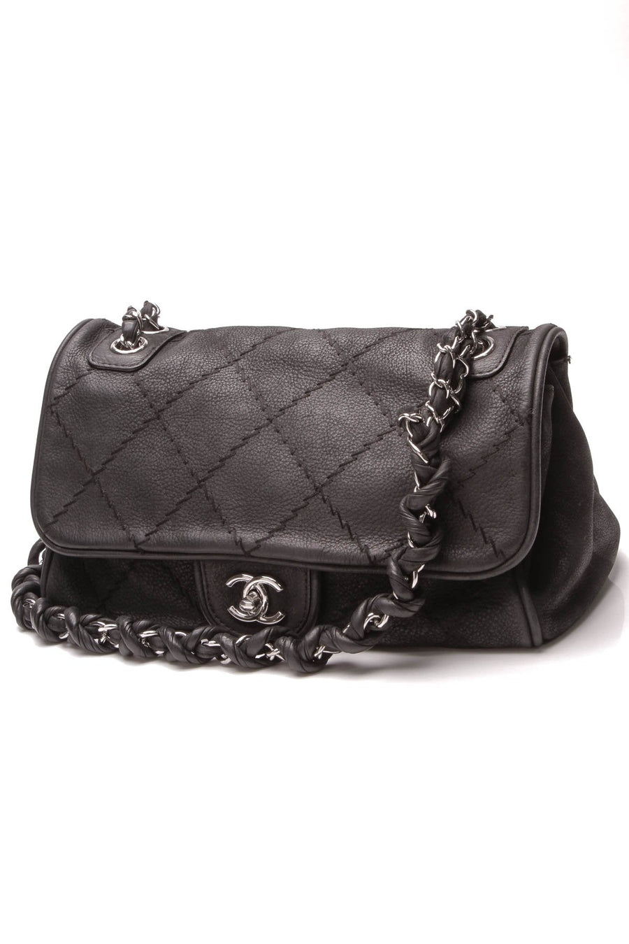 Ultimate Stitch Accordion Flap Bag - Black