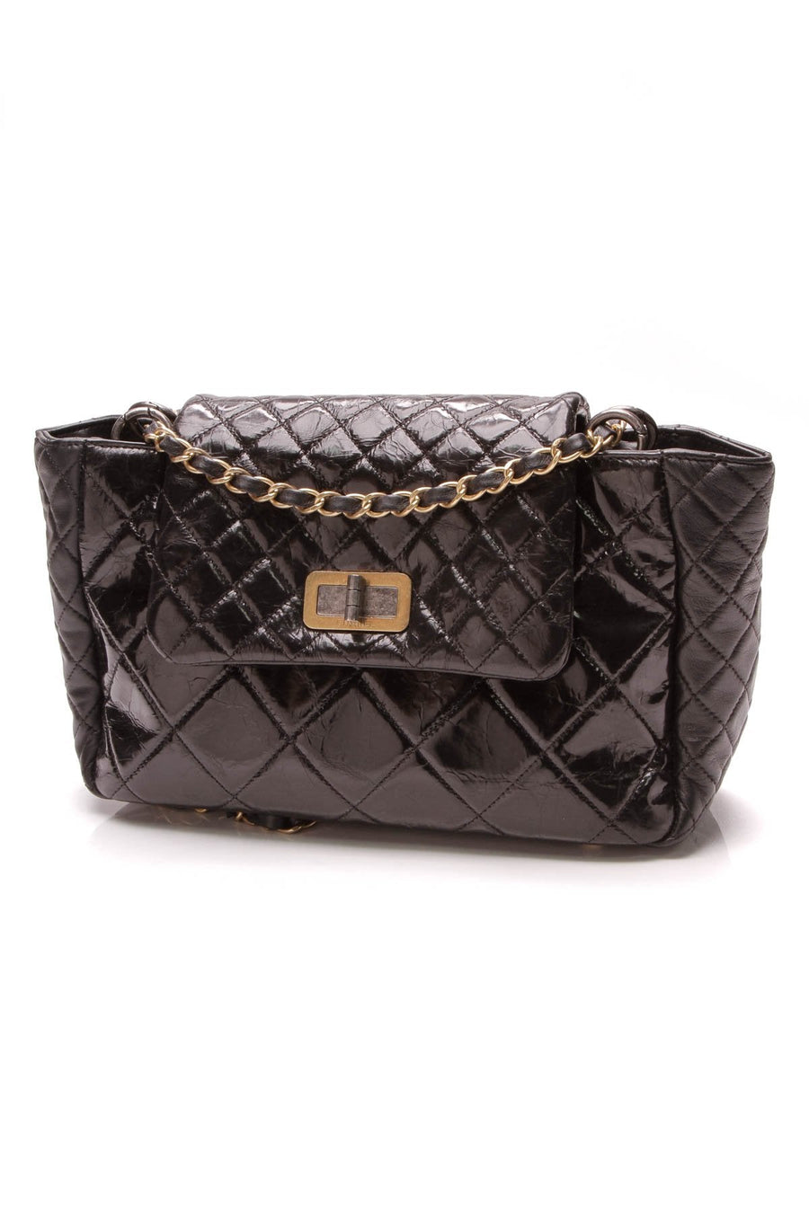 Reissue Accordion Bag - Black Glazed Calfskin