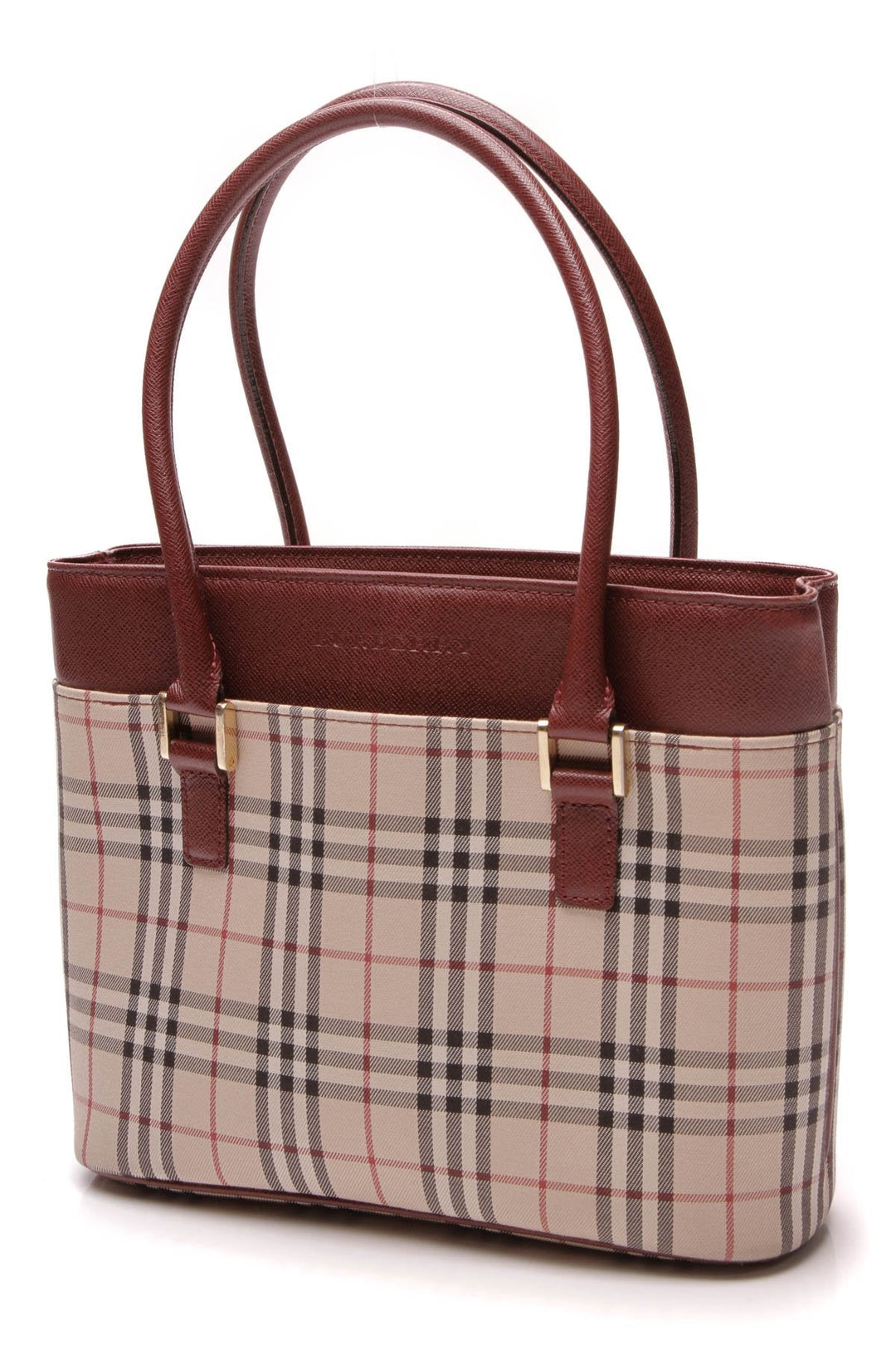 Vintage Small Tote Bag - Nova Check/Burgundy