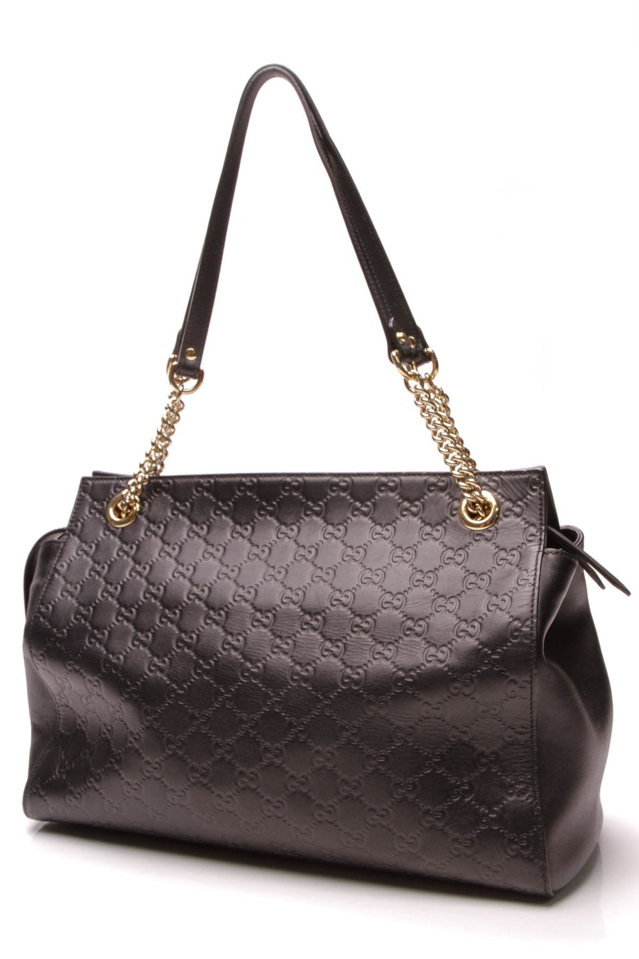 Signature Large Shoulder Bag - Black Guccissima