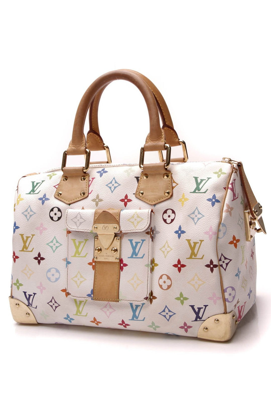 Speedy 30 Bag - White Multicore Monogram