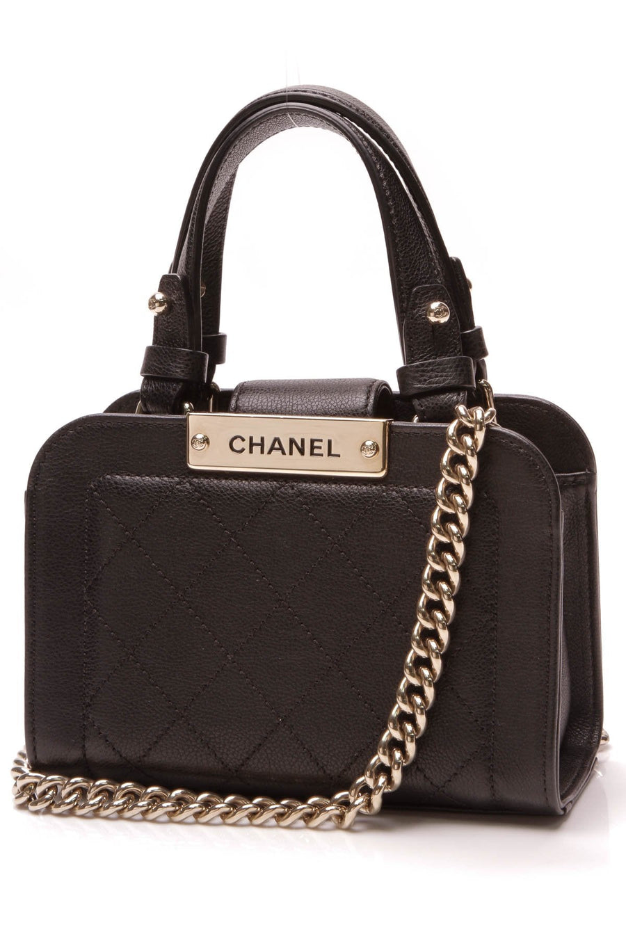 Label Click Small Shopping Tote Bag - Black