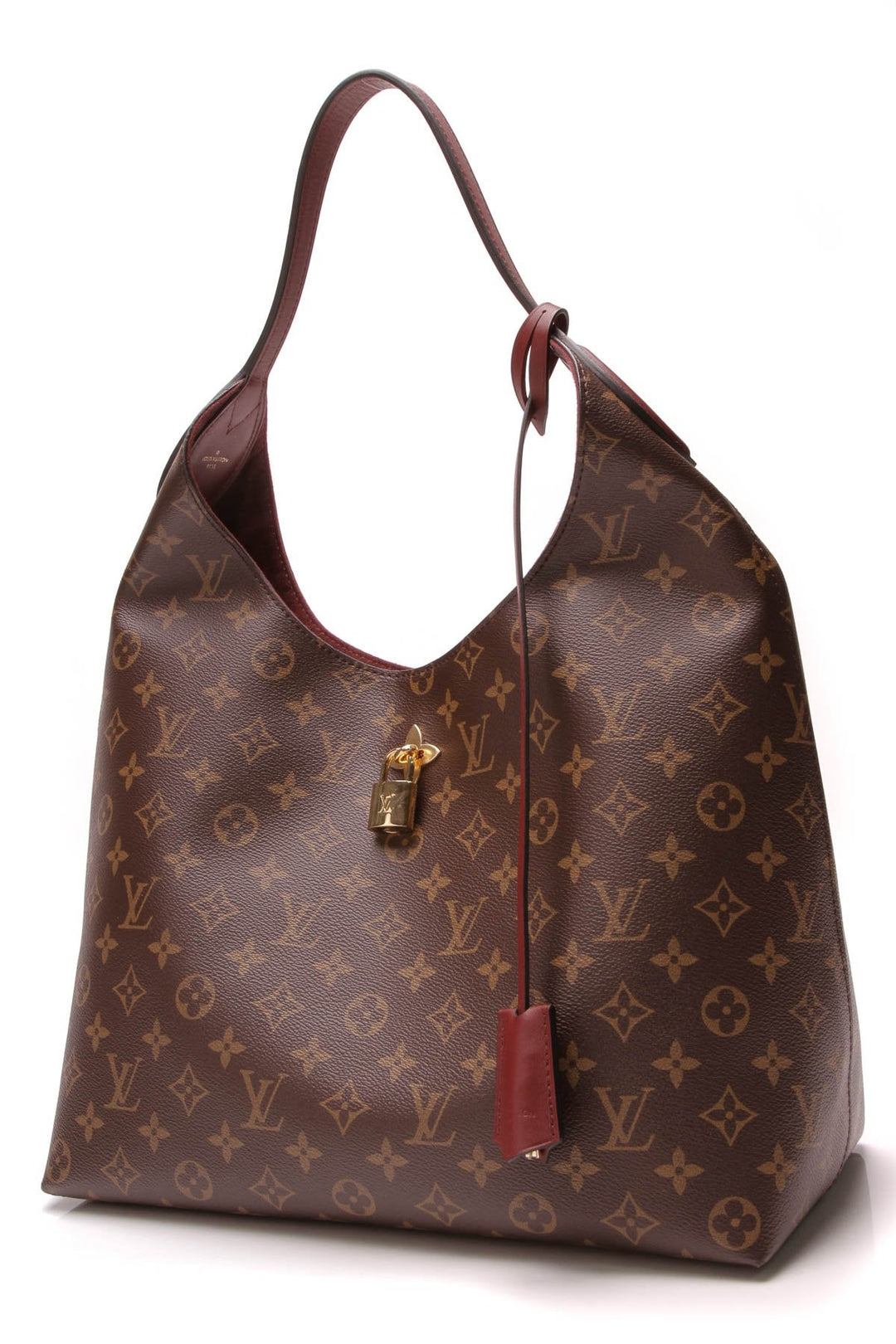 Flower Hobo Bag - Monogram/Bordeaux