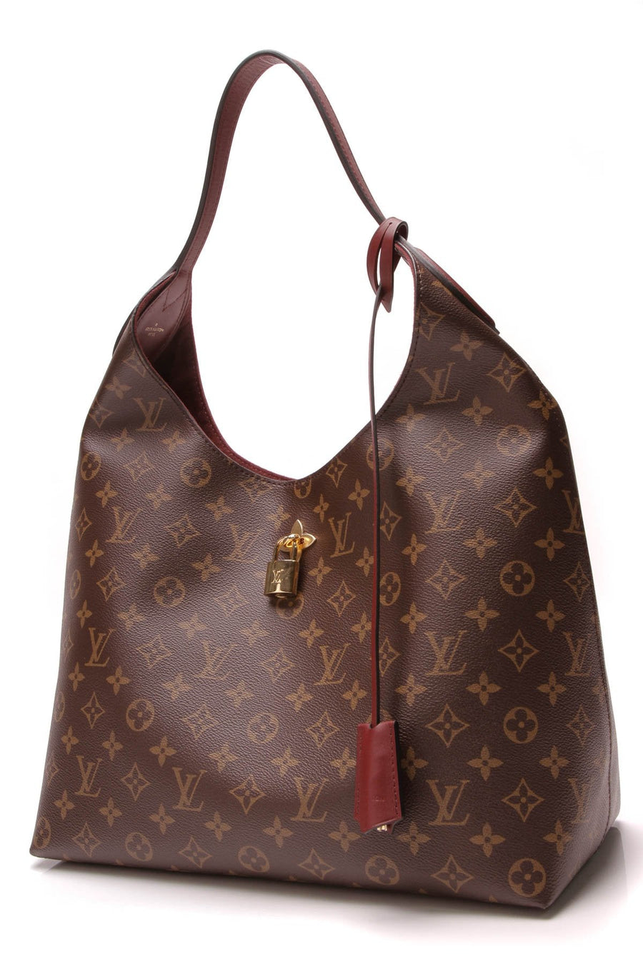 Flower Hobo Bag - Monogram/Bordeaux