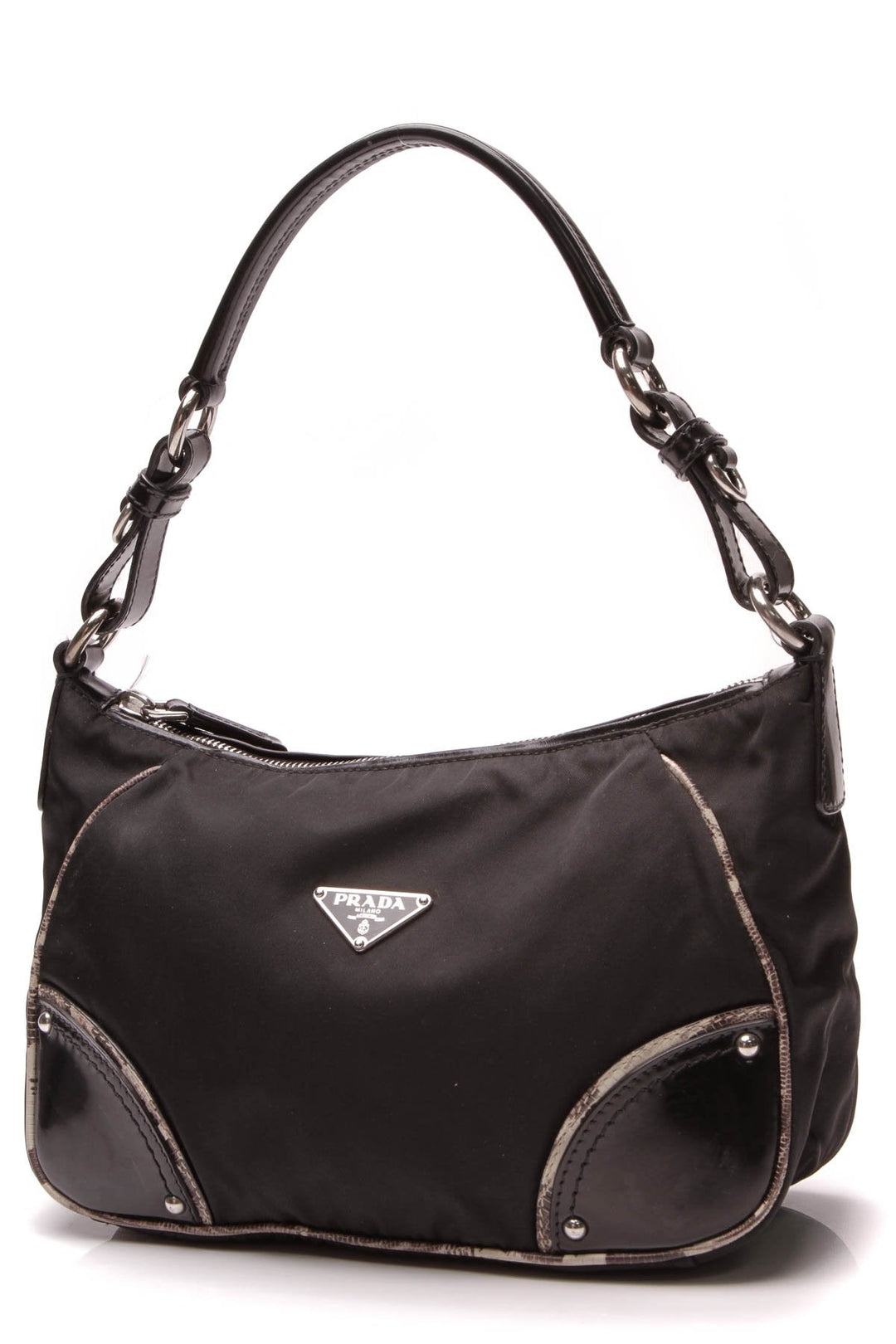 Tessuto Small Shoulder Bag - Black Nylon