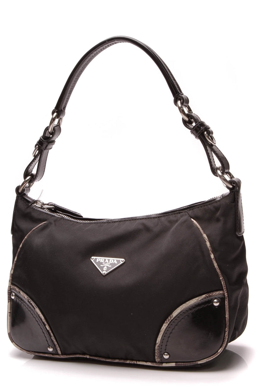 Tessuto Small Shoulder Bag - Black Nylon