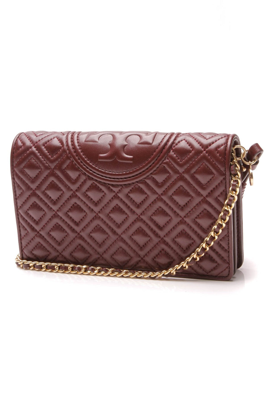 Fleming Wallet on a Chain Crossbody Bag - Claret