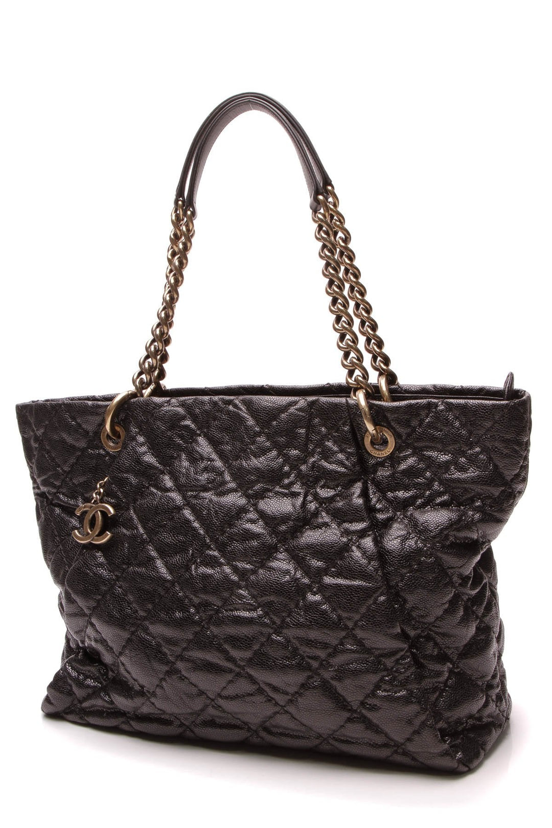 Coco Pleats Large Tote Bag - Black