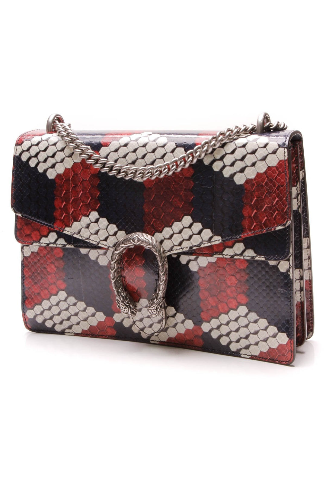 Cubic Snakeskin Medium Dionysus Shoulder Bag - Multicolor